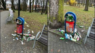 Rozbite butelki po wódce i piwie przed kościółkiem. Młodzież robi sobie w parku zakrapiane imprezy, a służby sprzątają (wideo)