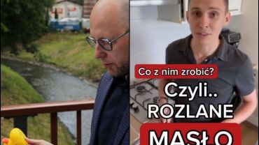 Masłowski urządził akcję „Kaczka, spływaj”, Szymura w kontrze roztopił masło na patelni (wideo)