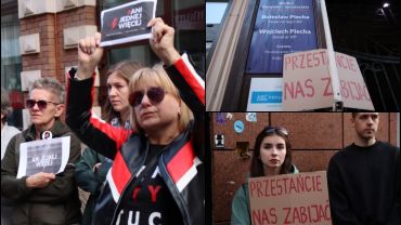 „Przestańcie nas zabijać!” Protest przed biurem braci Piechów w Rybniku