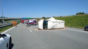 Wypadek na autostradzie A1 w stronę Gliwic