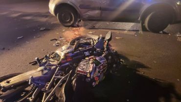 Wypadek na Mikołowskiej. Ucierpiał 23-letni motocyklista