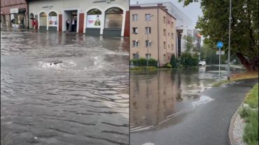 „Patrzcie jak podmyło Rybnik”. Wystarczyło kilkanaście minut deszczu (wideo)