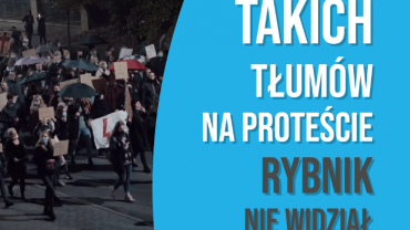 Protest przeciwko zaostrzeniu aborcji w Rybniku