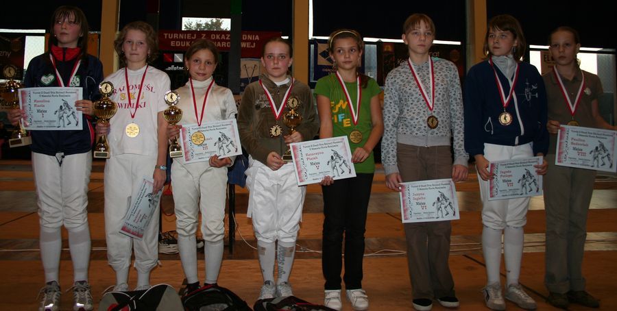 Finałowa ósemka kategorii dzieci. III miejsce - Anna Mroszczak.