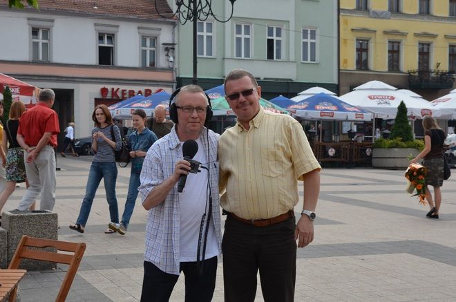 Bogdan Skaba jest fanem Trójki od 40 lat. Dziś spotkał swojego ulubionego redaktora na rynku w Rybniku