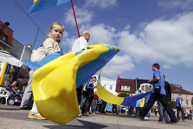 Podczas II Rybnickiego Marszu Autonomii na rybnickim Rynku było bardzo barwnie