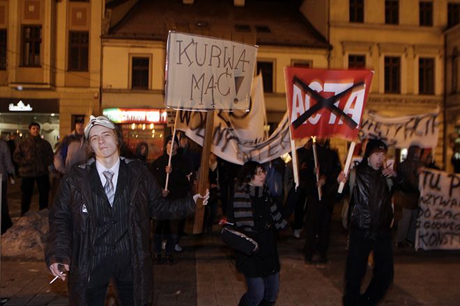 Marsz STOP-ACTA przeszedł przez Rybnik, Dominik Gajda
