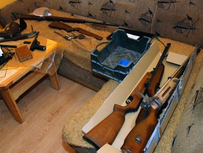 Straż Graniczna odkryła arsenał broni w Jejkowicach, Straż Graniczna
