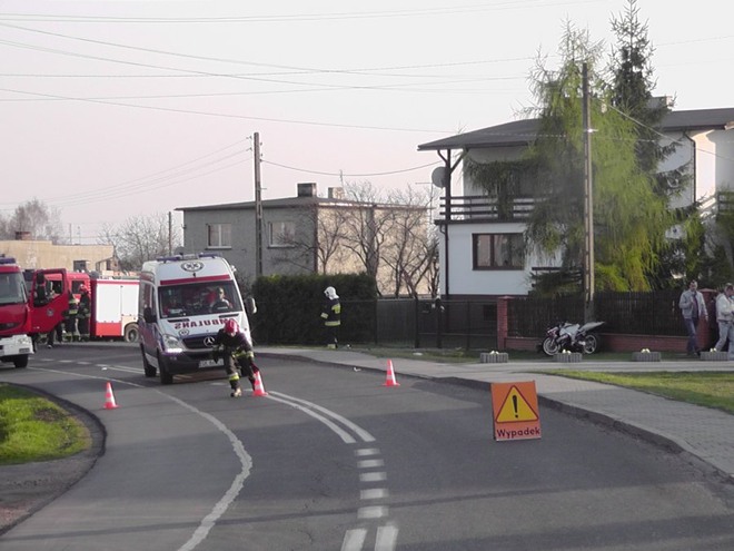 Wypadek 25-letniego motocyklisty w Książenicach, KMP w Rybniku