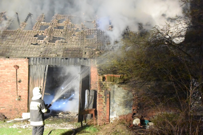 Pożar stodoły w Szczerbicach, OSP Gaszowice
