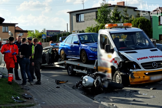 Wypadek w Jejkowicach. Ucierpiał 27-letni motocyklista, bf