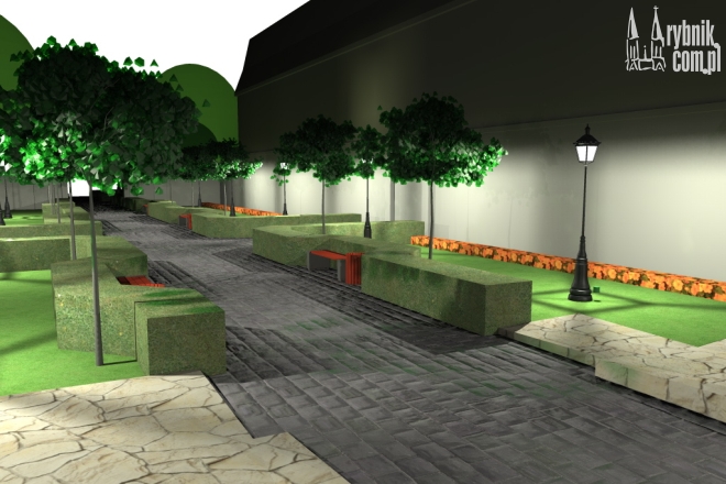 W centrum miasta przybędzie zieleni. Wokół sądu powstanie ogród klasycystyczny, Materiały prasowe