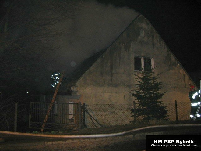 Pożar domu jednorodzinnego przy Rudzkiej