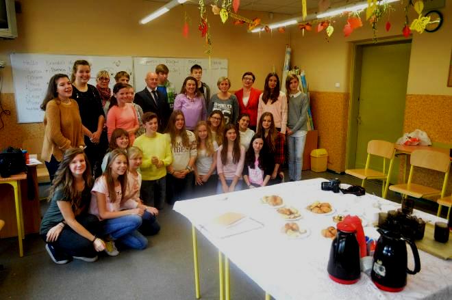 Goście z baskijskiej szkoły odwiedzili gimnazjum w Lyskach, materiały prasowe