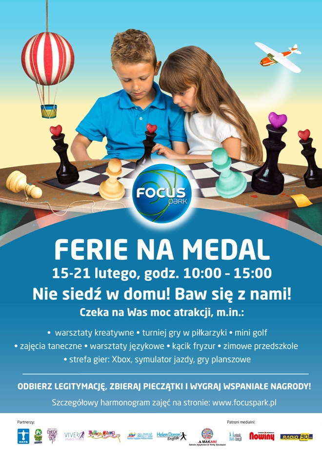 Ferie na medal w Focus Park , materiały prasowe Focus Park Rybnik