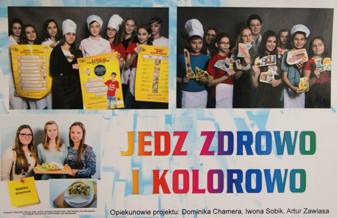 Gimnazjaliści stworzyli szkolny kalendarz promujący zdrowe odżywianie, materiały prasowe Gimnazjum w Jankowicach 