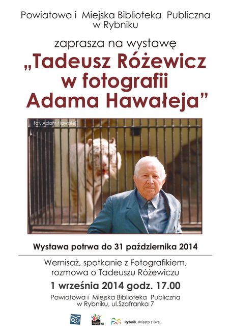 Biblioteka: Tadeusz Różewicz w fotografii Adama Hawałeja, 