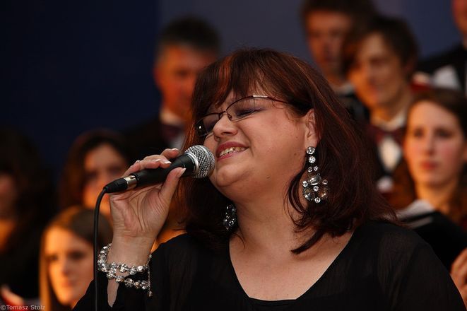 Beata Bednarz podczas występu.