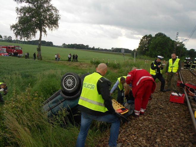 Bełk: tragiczny wypadek na przejeździe kolejowym, Fot. KMP Rybnik