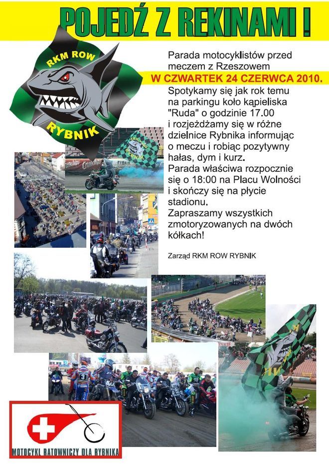 RKM ROW: parada motocyklistów i mecz z Marmą , 