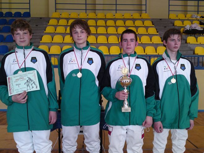 Złota drużyna z Rybnika, od lewej Kamil Naszkowski, Krystian Fajkis, Maciej Brewczyk i Maciej Kotas