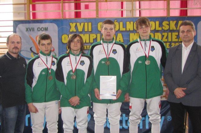 Od lewej: trener Artur Fajkis, Mikołaj Mroszczak, Przemysław Trzepizur, Naszkowki Kamil, Krystian Fajkis junior, trener Krystian Fajkis