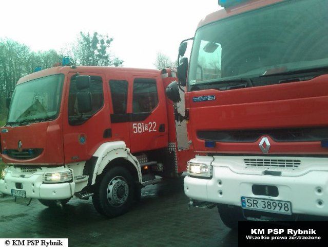 W Gaszowicach paliła się ciężarówka, 