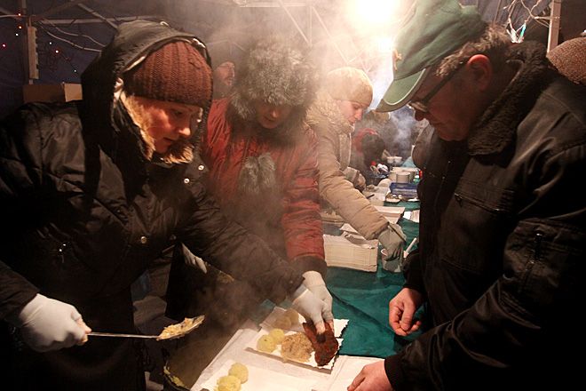 Pierwsza Wigilia rybniczan na rynku, Dominik Gajda