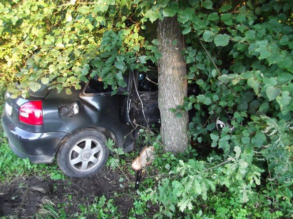 23-letni kierowca audi uderzył w drzewo. Był na „podwójnym gazie”, KMP Rybnik